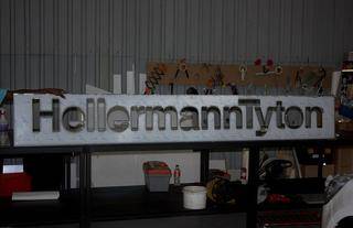 hellerman tyton sign cut no perspex backing